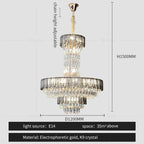 Crystal Chandelier: Postmodern Multi-layer Luxury for Villa, Hotel Lobby, and Living Room
