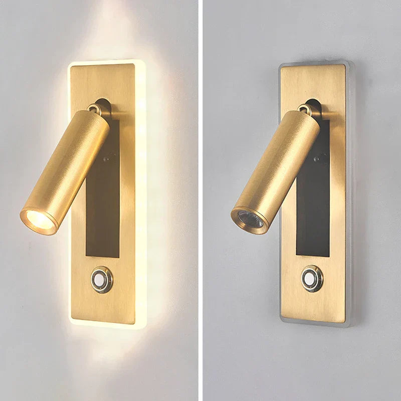 Dimmable LED Wall Sconce Rotation Reading Light for Bedroom Living Room