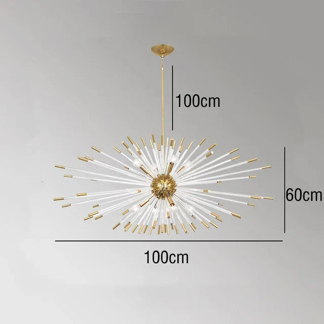 Crystal Dandelion LED Chandelier for Luxury Indoor Decor