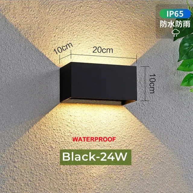 Outdoor Wall Light 10W Up Down Adjustable Angle for Corridor Garden Decor