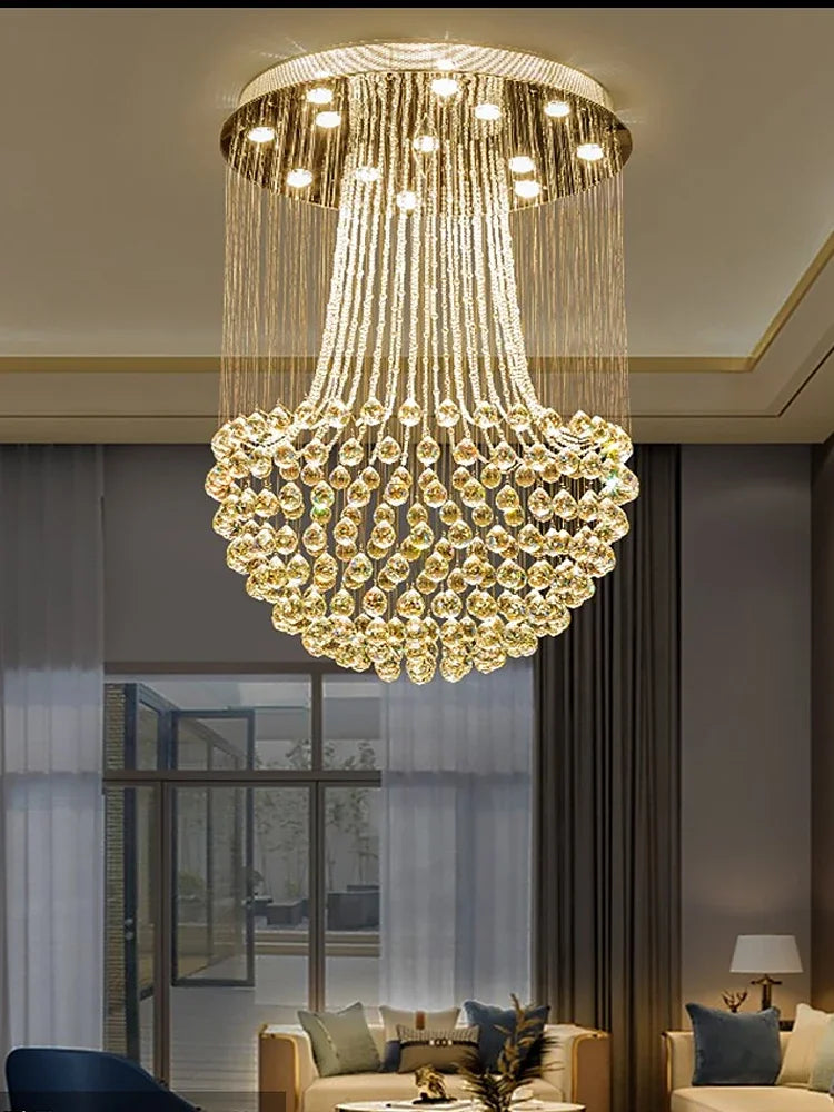 Modern Luxury Crystal Chandelier for Living Room, Dining Room, or Aisle