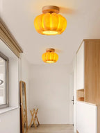 Retro LED Pumpkin Pendant Light for Dining Room, Bar, and Bedroom Decor