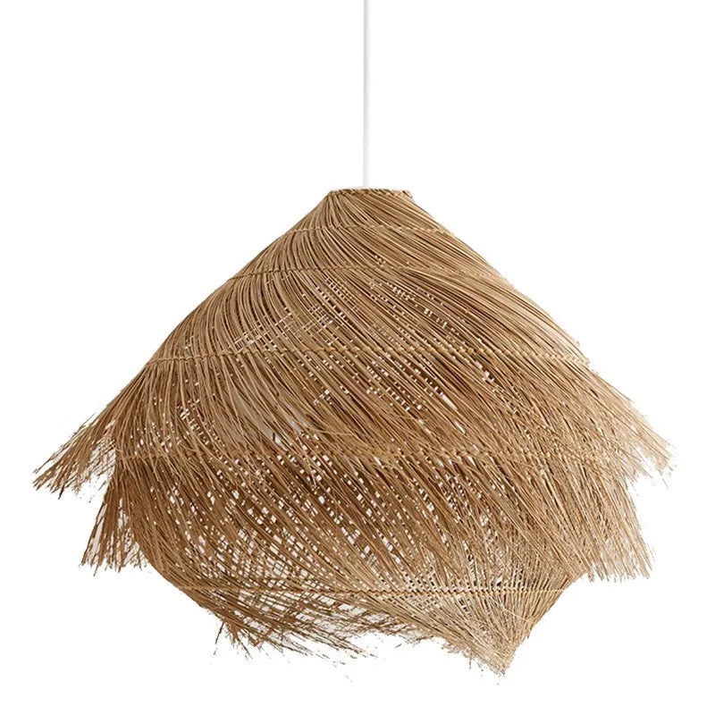 Wabi Sabi Rattan Pendant Chandelier with E27 LED Lights