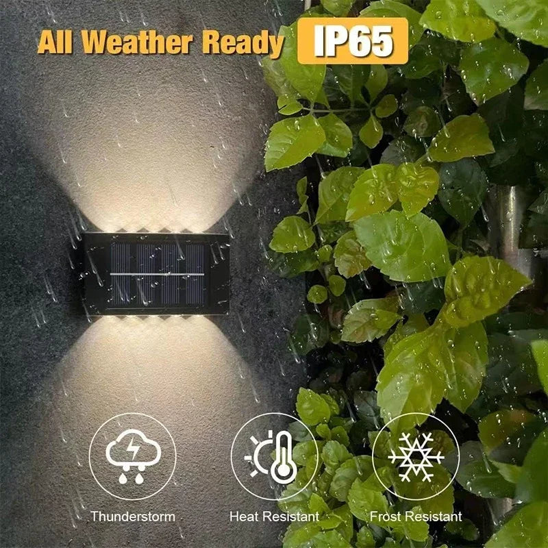 Solar Wall Lamp: Outdoor Waterproof Up/Down Lighting for Garden, Street, Landscape, Balcony