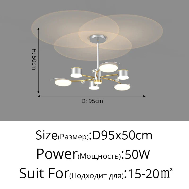 LED Ceiling Chandelier: Modern Nordic Design for Living, Dining, Kitchen, Bedroom Decor