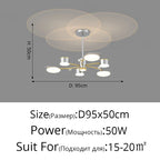 LED Ceiling Chandelier: Modern Nordic Design for Living, Dining, Kitchen, Bedroom Decor