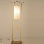 Classical Lantern Floor Lamp Fabric Standing Light for Living Room Bedroom Décor