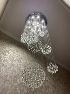 Crystal Ball Chandelier - Large Lustre De Cristal Design - D80xH300cm