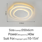 Modern Ripple LED Ceiling Chandelier for Living Room Bedroom Study Decor