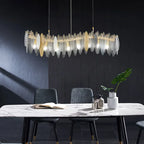 Gold Metal Chain LED Pendant Lights for Modern Luxury Living Room