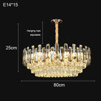 Luxury Crystal Chandelier: Modern Living Room & Dining Room LED Lighting