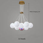Moon Lampshade Chandelier: 3D Printed LED Hanging Light for Home Decor
