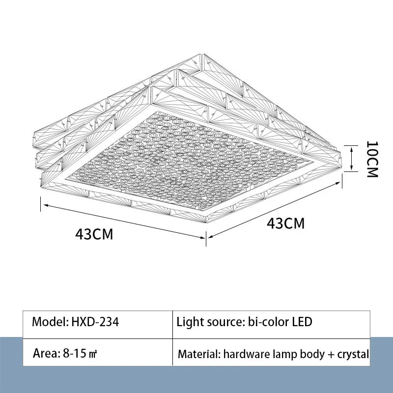 Crystal Ceiling Lamp: Nordic Gold LED Light for Bedroom, Hotel, Office, Living Room.
