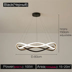 Nordic Circle Chandelier: Modern & Personalized Living Room Lighting