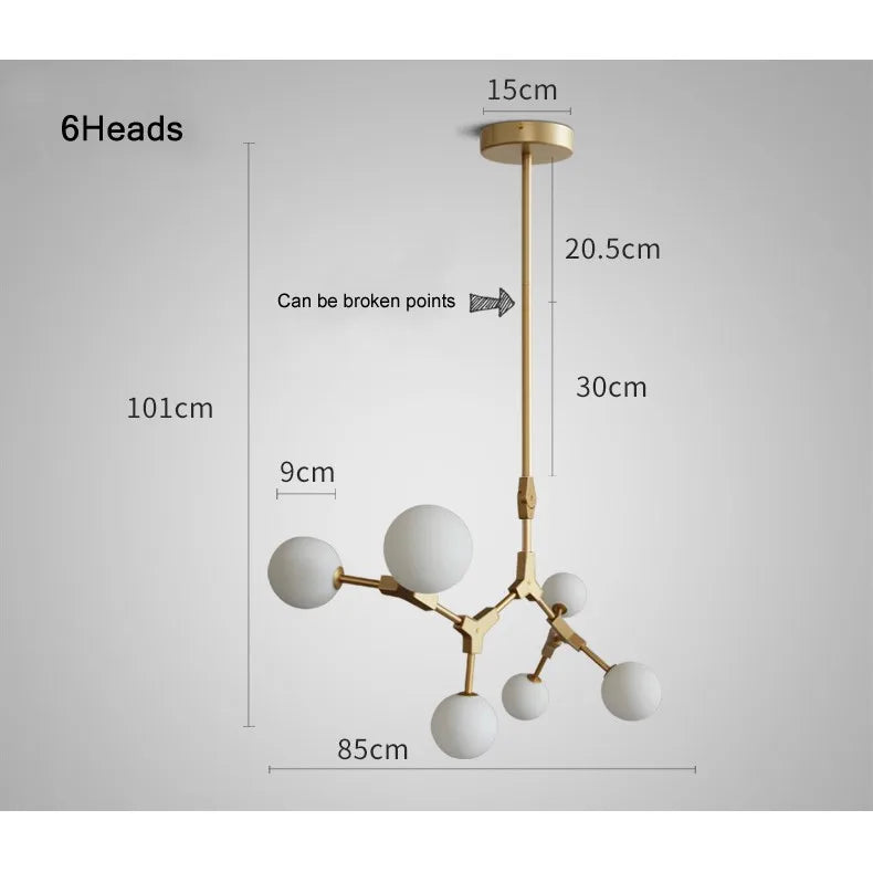 Iron Magic Molecular Pendant Lights for Living Room Dining Room Decor