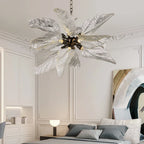 Luxury Leaf Petal Chandelier: Modern Hanging Lamp for Home, Living Room, and Restaurant Décor
