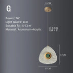 Rotatable LED Pendant Lamp for Modern Indoor Living Room Art Decor Lighting