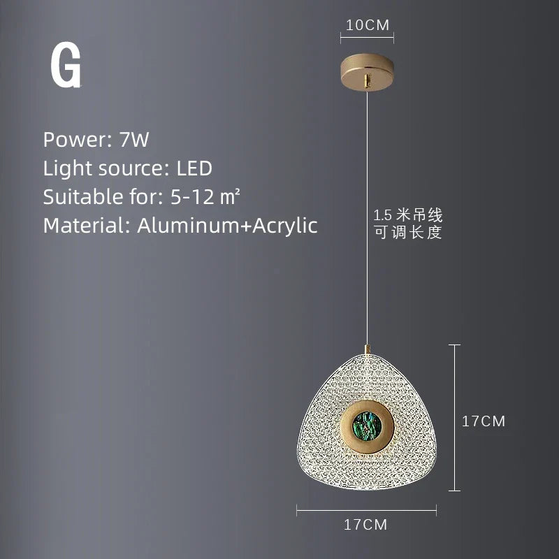 Rotatable LED Pendant Lamp for Modern Indoor Living Room Art Decor Lighting