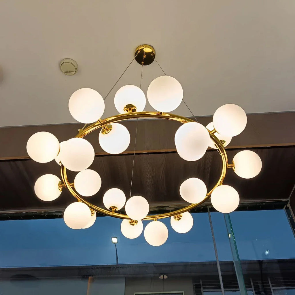 LED Glass Chandelier Pendant Lamp for Living Room Dining Room Lighting