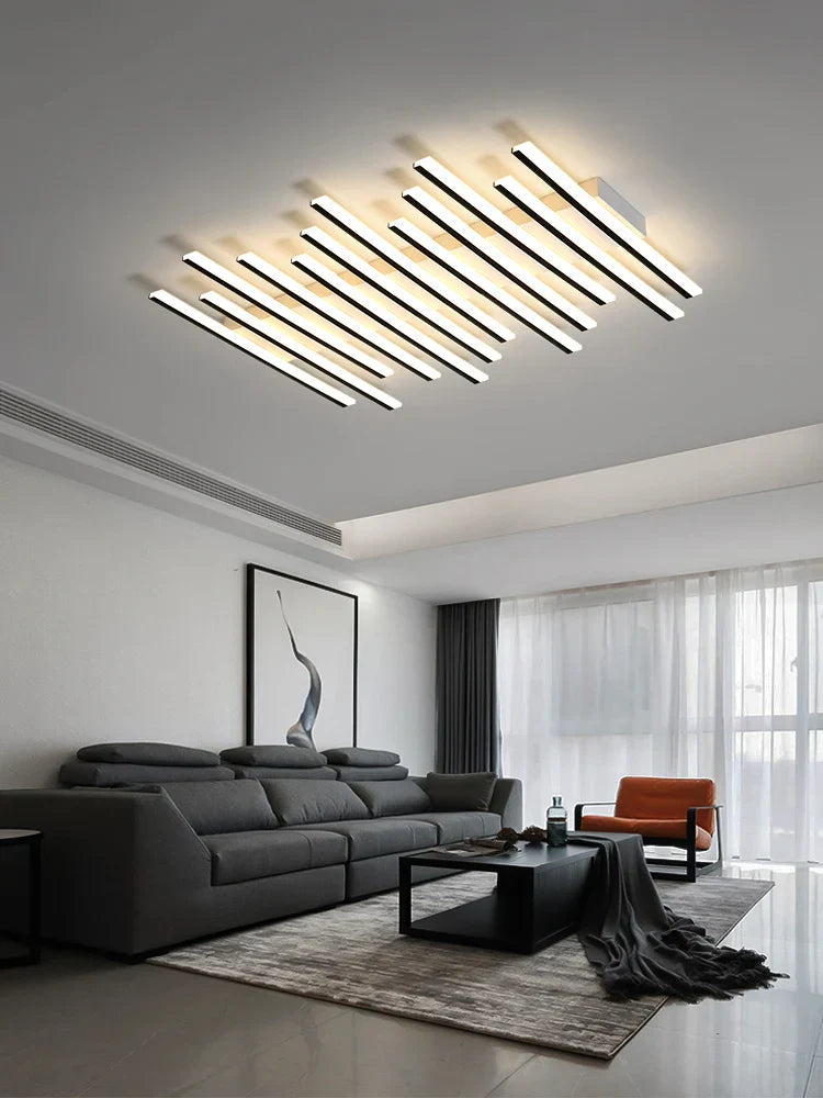Modern LED Strip Ceiling Chandelier for Living Room, Office, Restaurant, and Bar