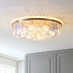 Modern Luxury Crystal Pendant Lights Gold Black Glass Chandelier Fixture