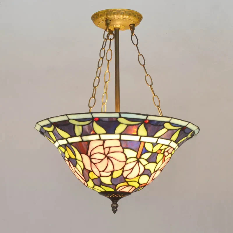 Stained Glass Tiffany Chandelier Pendant Light for Mediterranean Home Decor