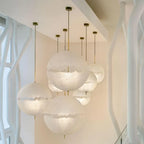 Moon LED Chandelier Fiberglass Pendant Lamp for Home Decor Lighting