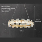 LED Marble Chandelier: Modern Lighting for Living Room, Bedroom, or Restaurant.