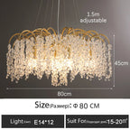 Crystal Led Chandelier Golden Luxury Living Room Ceiling Lamp