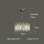 Crystal Ceiling Chandelier: Postmodern Luxury Indoor Lighting for Living Room, Dining Room & Bedroom