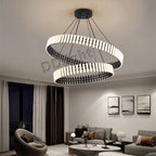 Modern Circle Chandelier: Bright 360° Lighting for Living Room, Kitchen & Bedroom