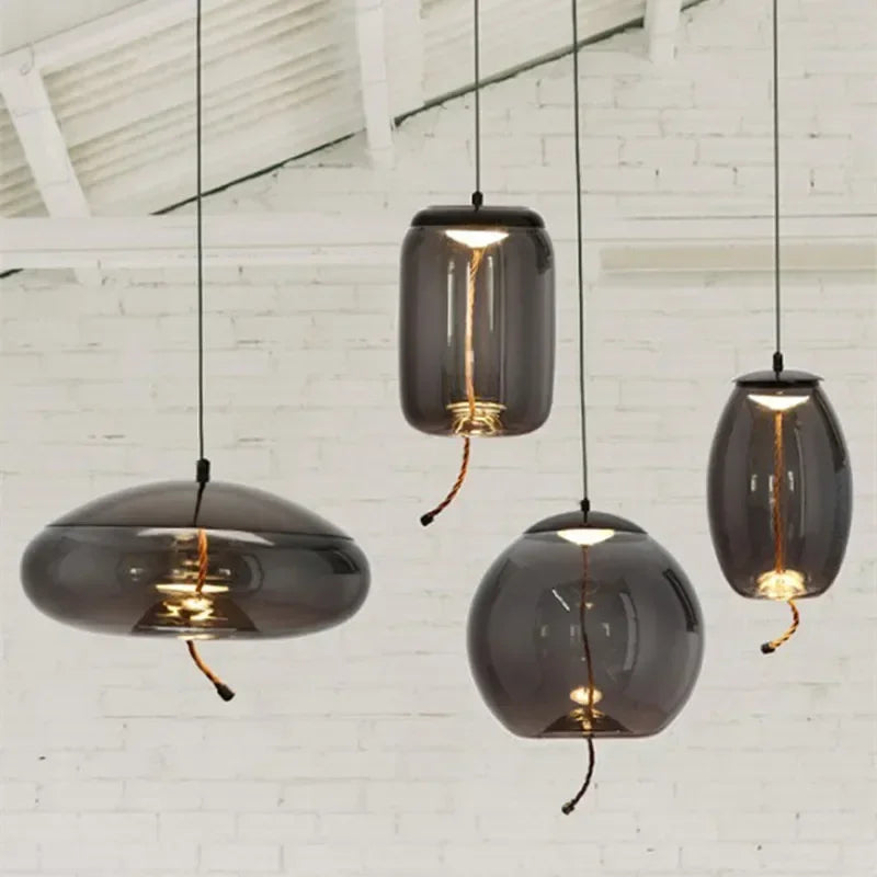 BROKIS Knot Glass Pendant Chandelier Luminaria Deco Bedside Lamp