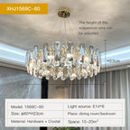 Crystal LED Chandelier for High-end Living Spaces