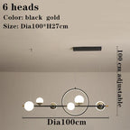 Nordic Circle LED Glass Ball Pendant Lamp for Dining Room & Kitchen