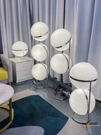 Silver Metal LED Floor Lamp Modern Nordic Style for Living Room, Bedroom, Hotel