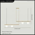 Minimalist Linear Pendant Light for Modern Living Room, LED Restaurant Chandelier