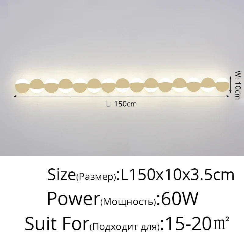 Spherical LED Wall Lamp for Bedroom and Living Room