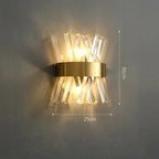 Art Deco Stainless Steel Crystal LED Wall Sconce Black Gold Bedroom Corridor