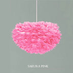 Feather Pendant Light Chandelier for Bedroom Living Room Dining Children's Room