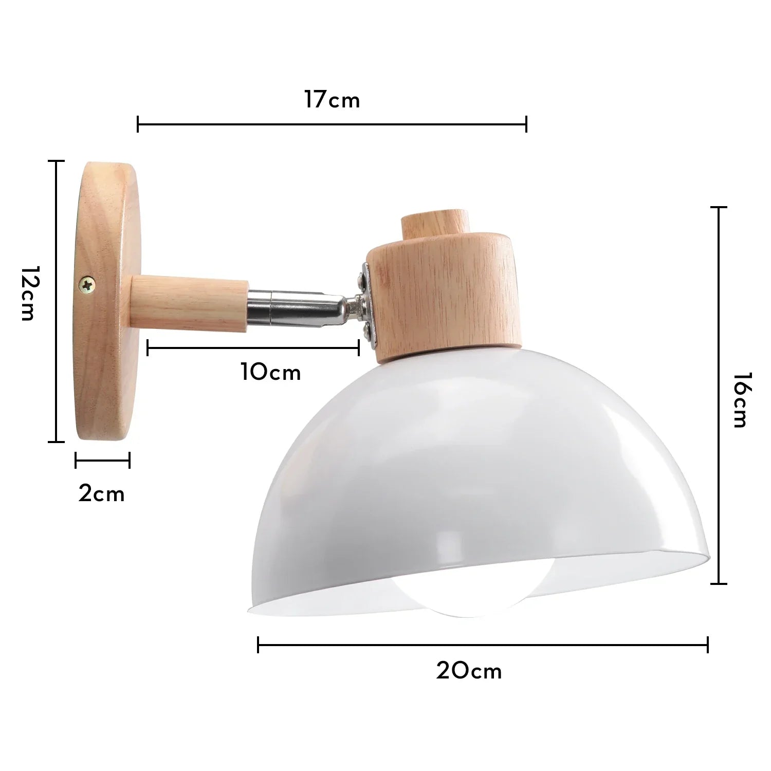 Wooden Wall Light Bedside Lamp Shade Modern Nordic E27 LED Sconce Living Room Lighting