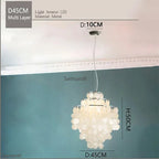 Gold Chrome Metal Shell Chandelier for Restaurant Living Room Hotel Hall