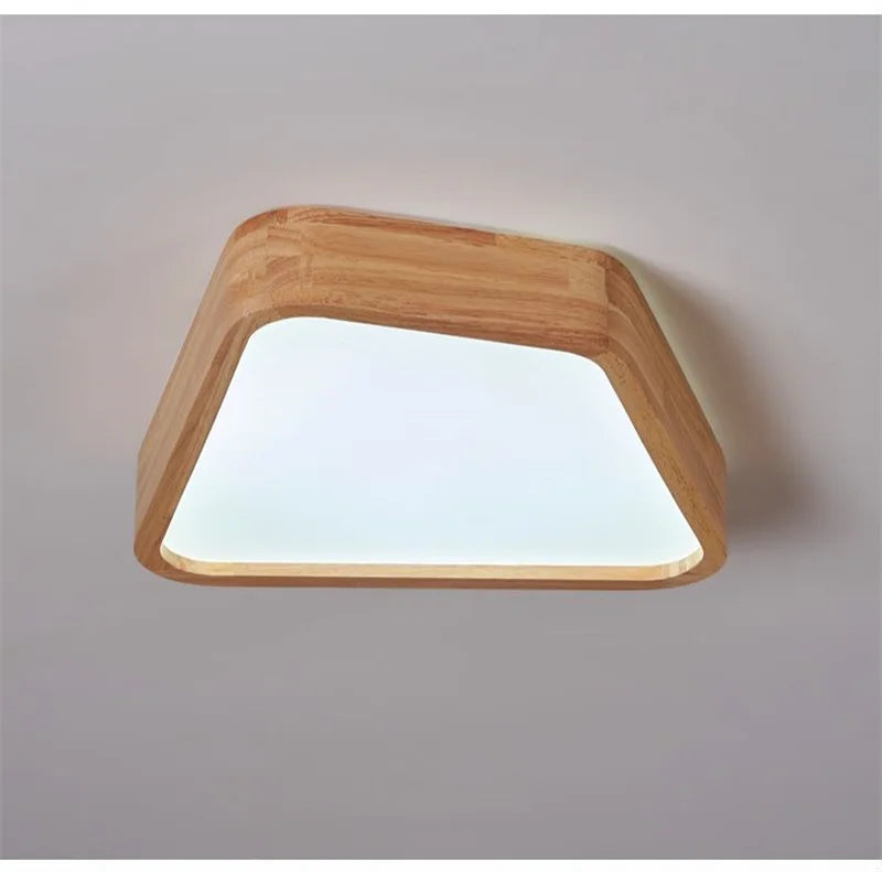 Round Wood LED Ceiling Lights for Modern Home Decor