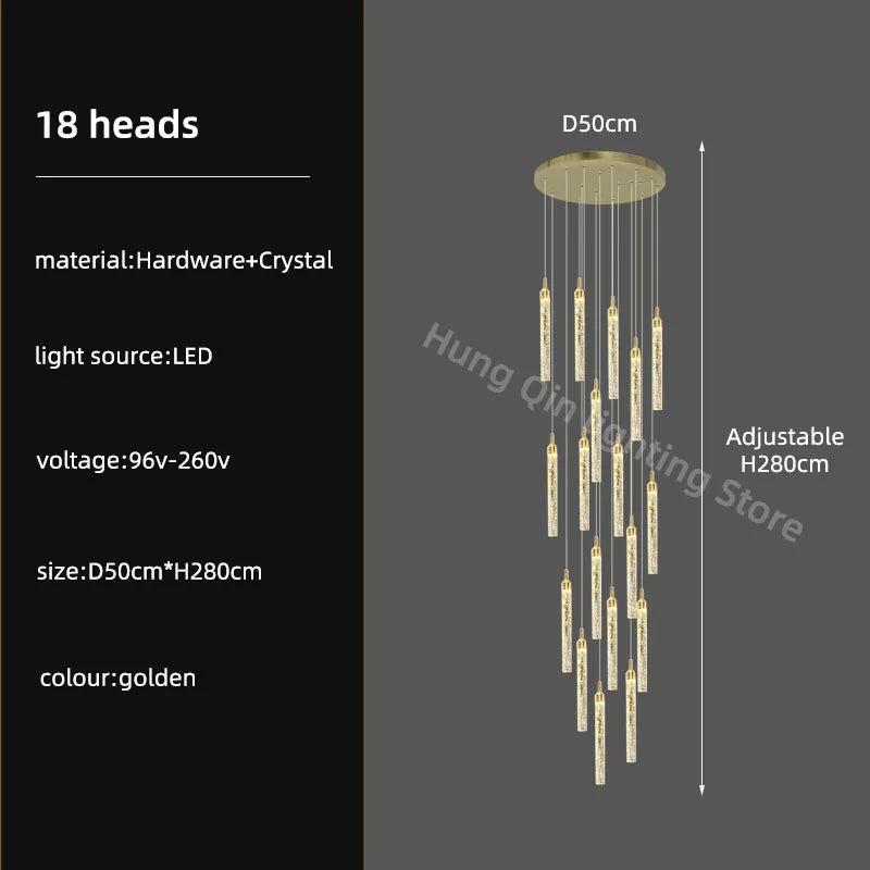 Crystal Chandelier: Modern Luxury Pendant Lighting for Home Decor