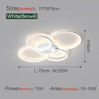 Modern Minimalist Ceiling Lamp for Living Room Bedroom Creative Lighting