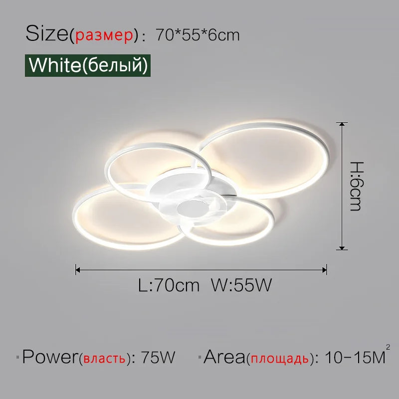 Living Room Ceiling Lamp Modern Minimalist Bedroom Lighting