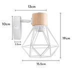 Industrial LED Wall Sconce Iron Bedside Lamp Retro Loft Indoor Lighting