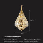 Crystal Pendant Chandelier for Home, Hotel, Restaurant - Luxury Duplex Hall Light