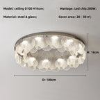 Modern Chrome Steel Ceiling Chandelier: Stylish LED Ceiling Lights for Living Room Décor