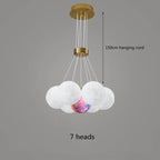 Moon Lampshade Chandelier: 3D Printed LED Hanging Light for Home Decor
