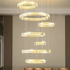 Luxury Crystal Chandelier Modern Led Lighting for Ining Room Staircase Villa Hall